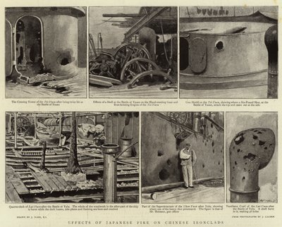 Effets du feu japonais sur les cuirassés chinois - Joseph Nash